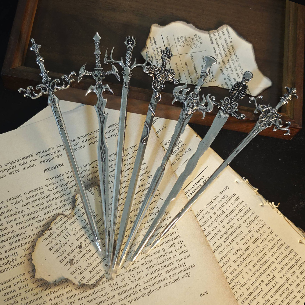Hair Fork Stick - 1pc Gothic Style Metal Sword Hairpin