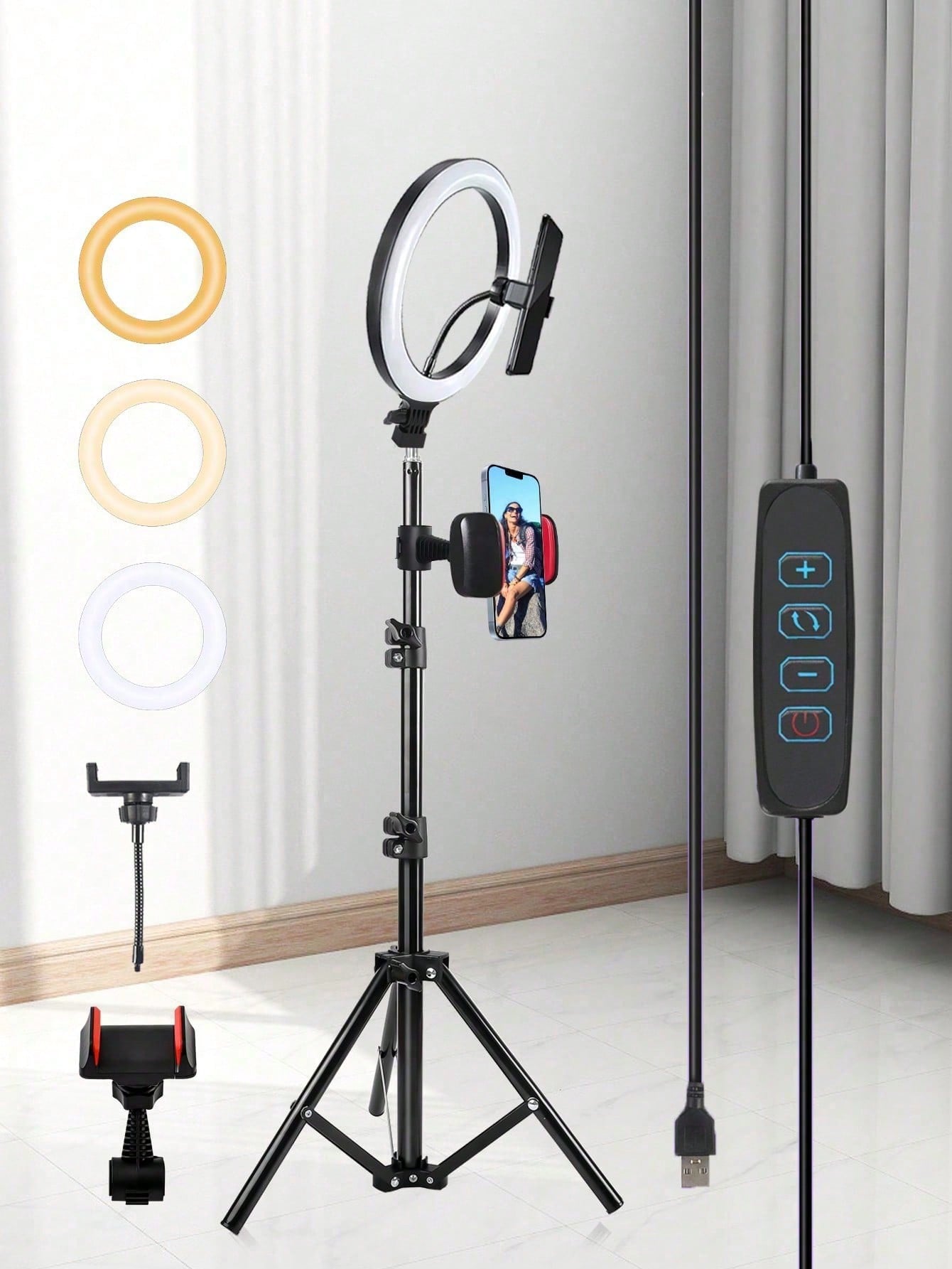 Ring Set Adjustable - 10 Inch LED Selfie Ring Light