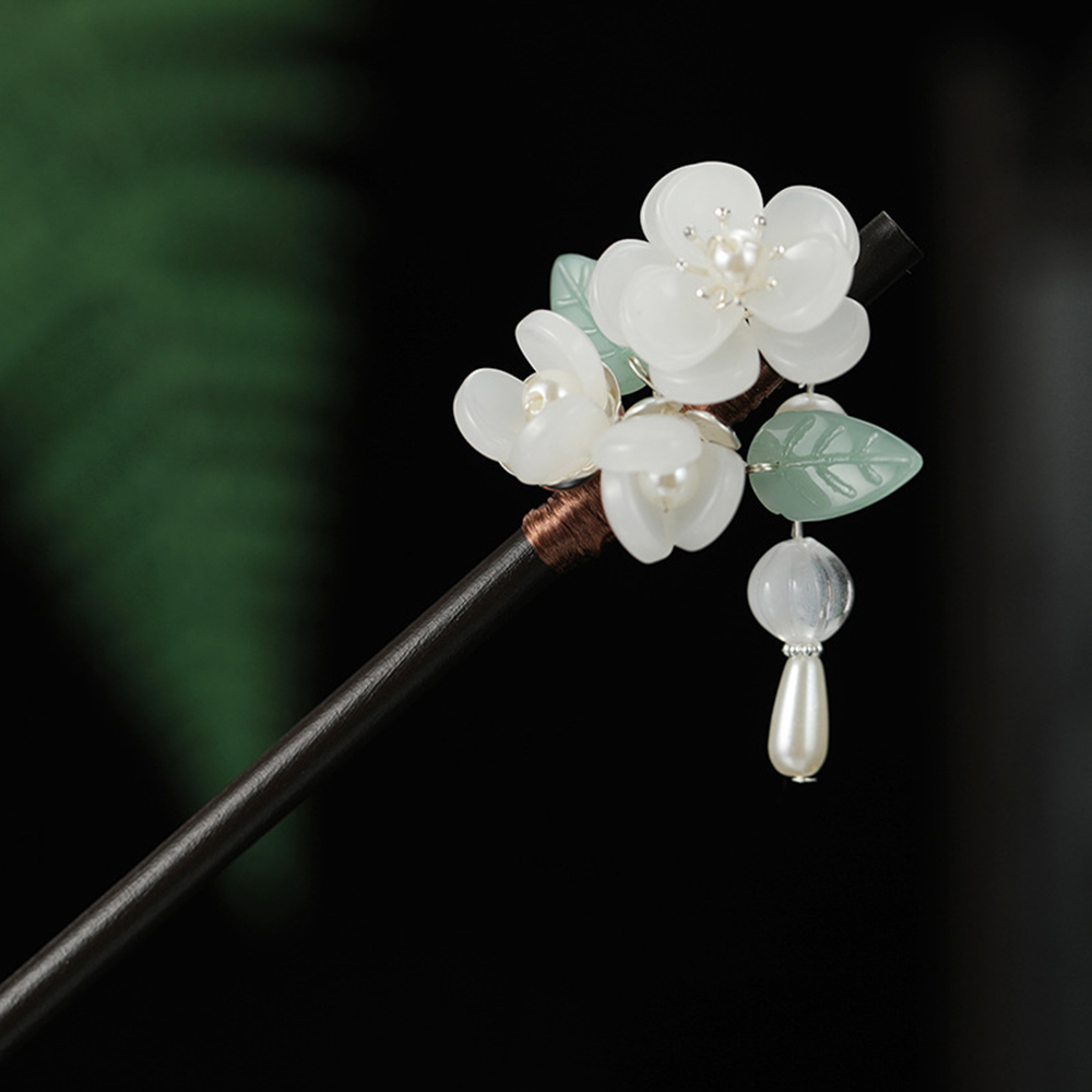 Women'S Accessories H&M - Retro Flower Hairpin With Pearl Sandalwood