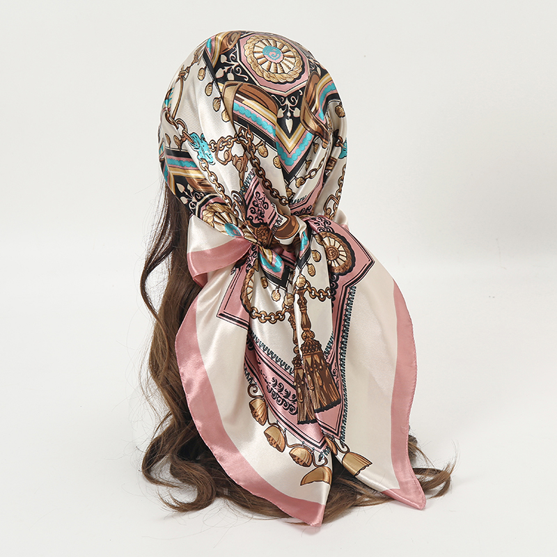 Satin Square Scarf Women Musli – обзор и цена Women Accessories Chain