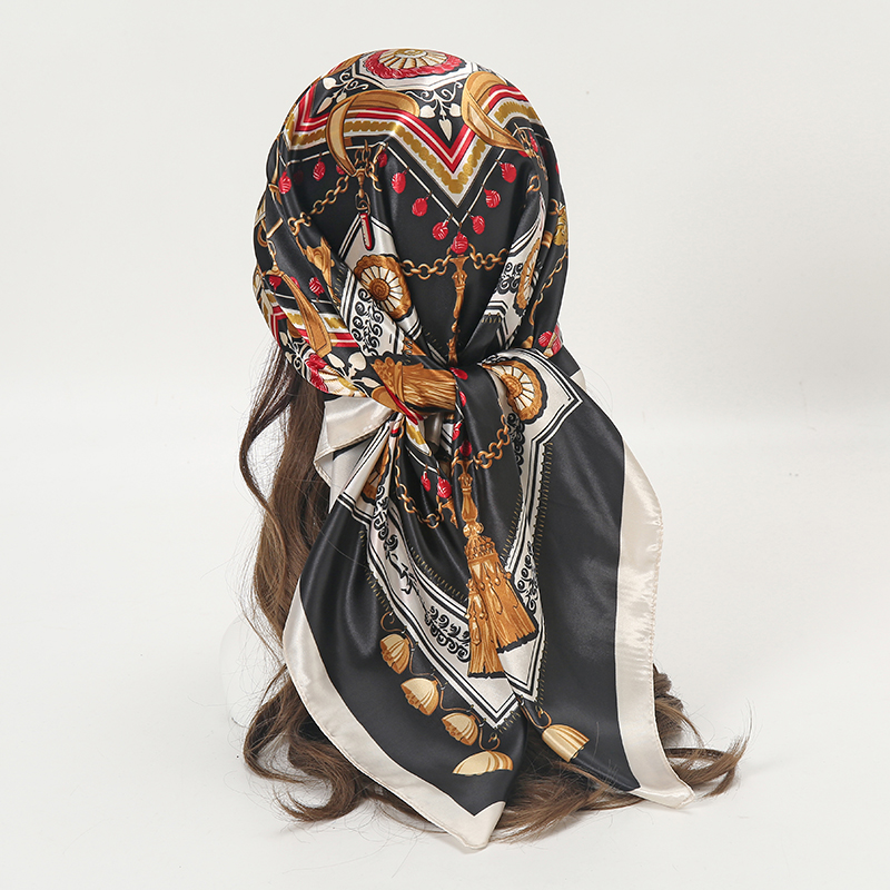 Satin Square Scarf Women Musli – обзор и цена Women Accessories Chain