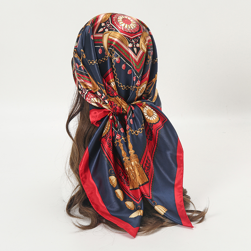 Satin Square Scarf Women Musli – обзор и цена Women Accessories Chain