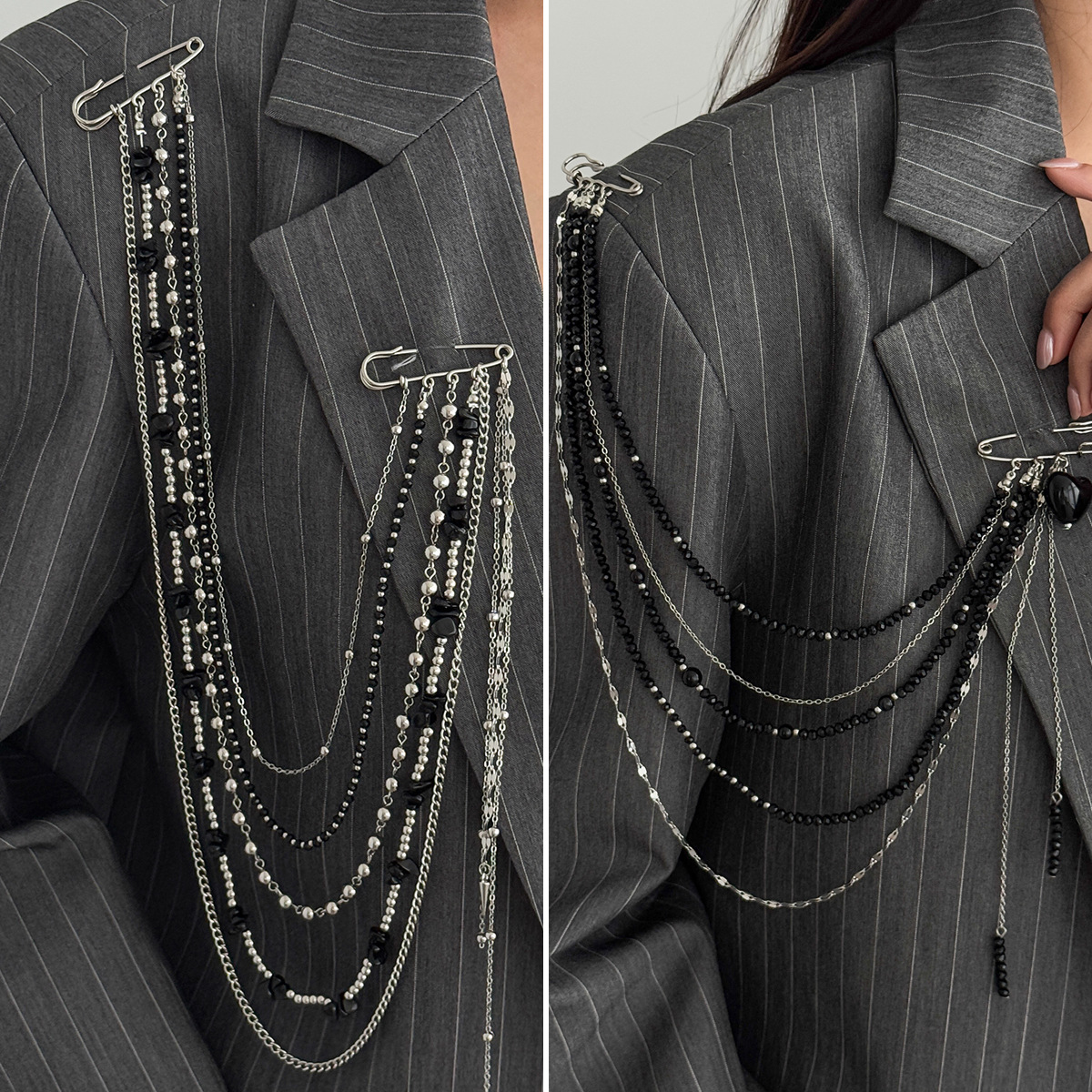 Punk Hip Hop Long Crystal Broo – обзор и цена Women Accessories Chain