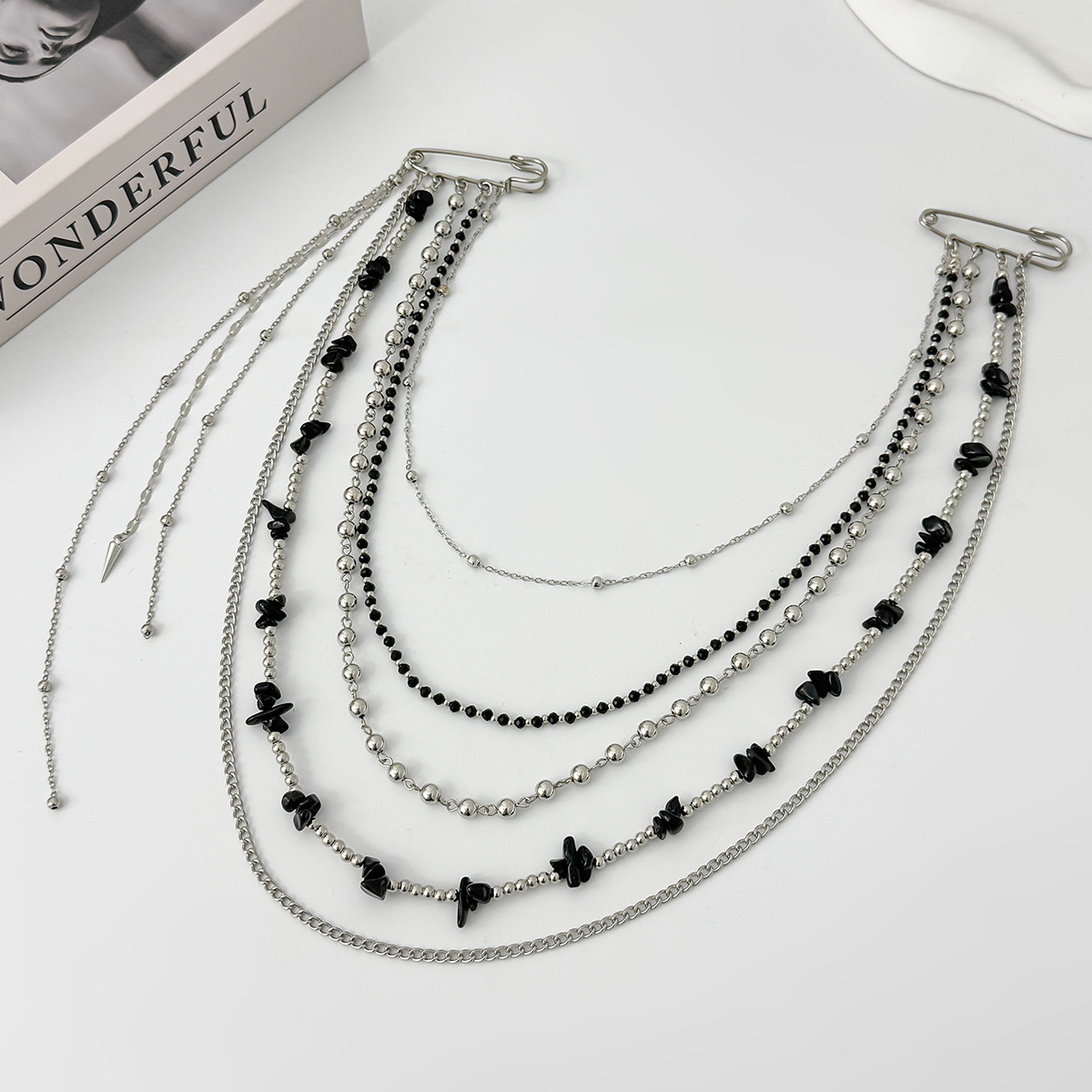 Punk Hip Hop Long Crystal Broo – обзор и цена Women Accessories Chain