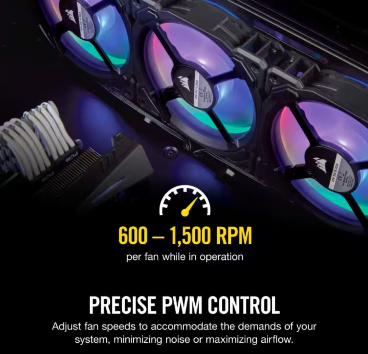 CORSAIR LL120 RGB 120mm Dual L – обзор и цена Ring Set Adjustable