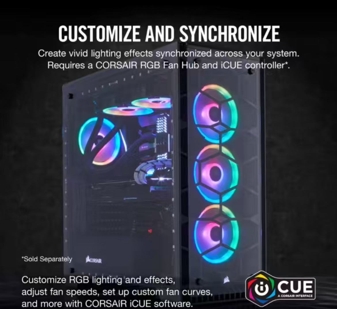 CORSAIR LL120 RGB 120mm Dual L – обзор и цена Ring Set Adjustable