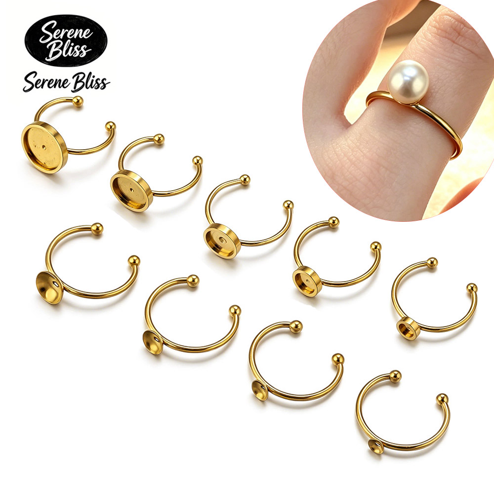 10pcs Stainless Steel Round Ad – обзор и цена Ring Set Adjustable