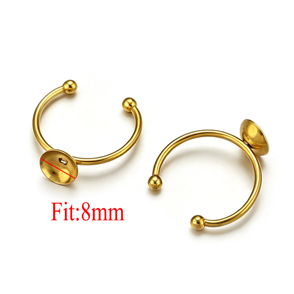 10pcs Stainless Steel Round Ad – обзор и цена Ring Set Adjustable
