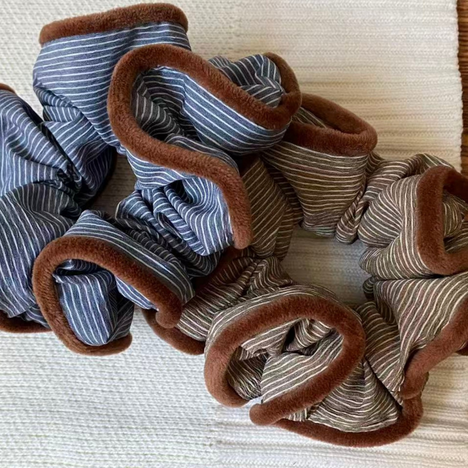 1PC Striped Flannel Scrunchies – обзор и цена Women'S Accessories Flannels