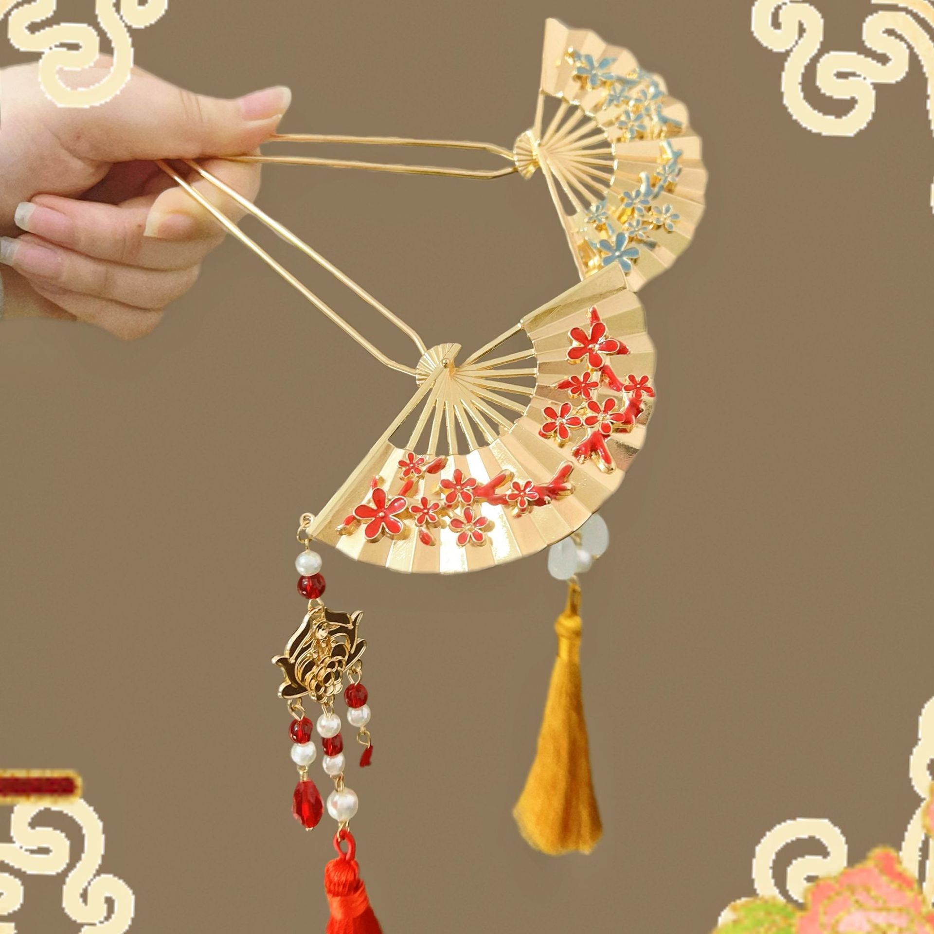 New Chinese style national fan – обзор и цена Hair Fork Stick