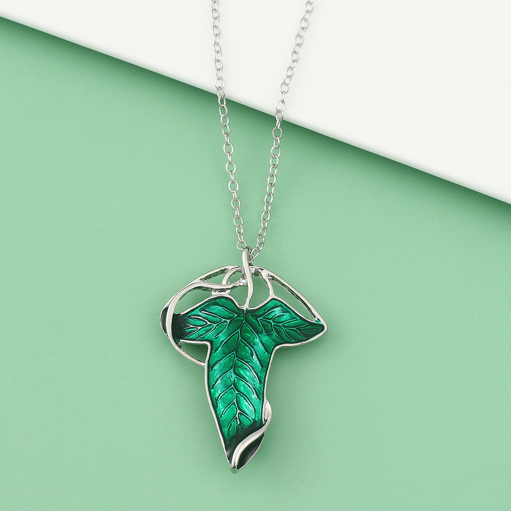 Vintage Green Leaf Pendant Nec – обзор и цена Women Accessories Chain