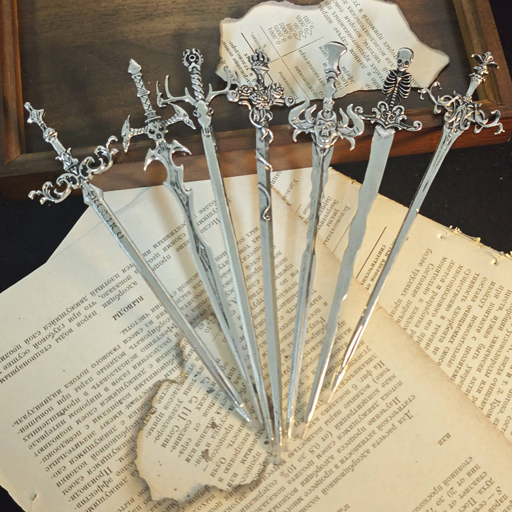 1pc Gothic Style Metal Sword H – обзор и цена Hair Fork Stick