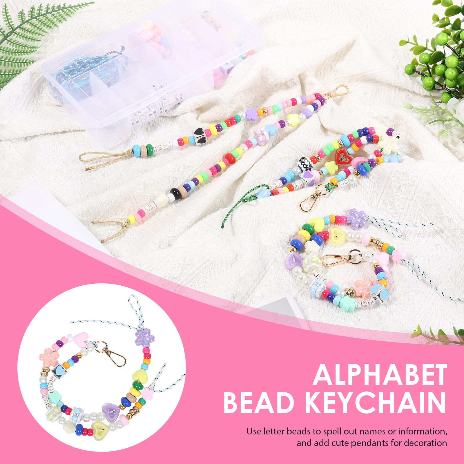 421PCS Beaded Keychain Making  – обзор и цена Women Accessories Chain