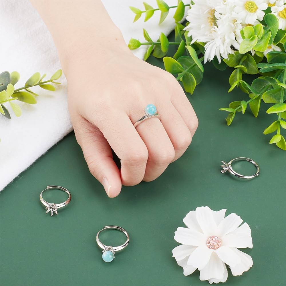 6 Pcs Brass Ring Bases Adjusta – обзор и цена Ring Set Adjustable