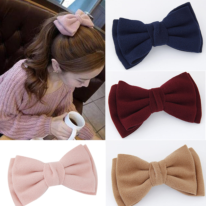 Korean Solid Color Bow Hair Cl – обзор и цена Women'S Accessories Flannels