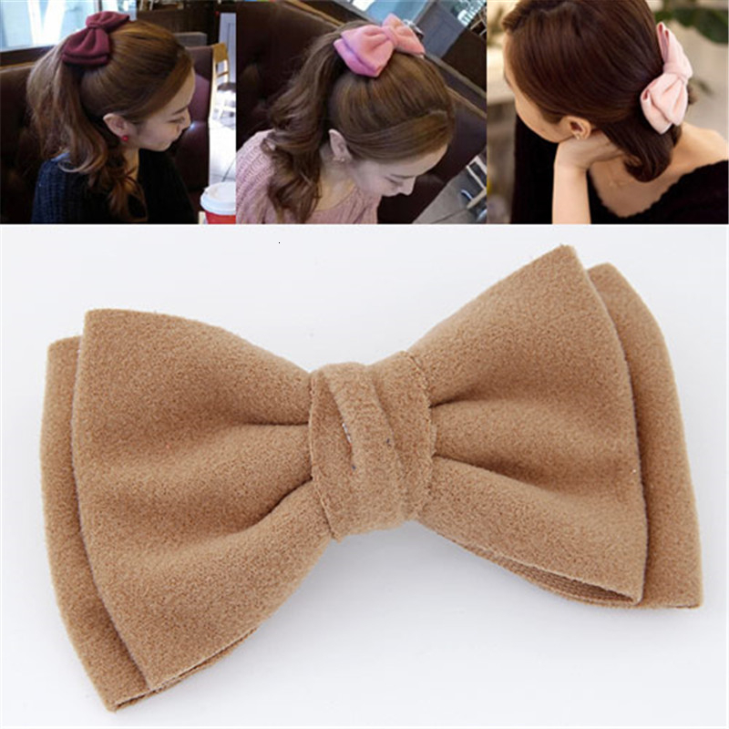 Korean Solid Color Bow Hair Cl – обзор и цена Women'S Accessories Flannels