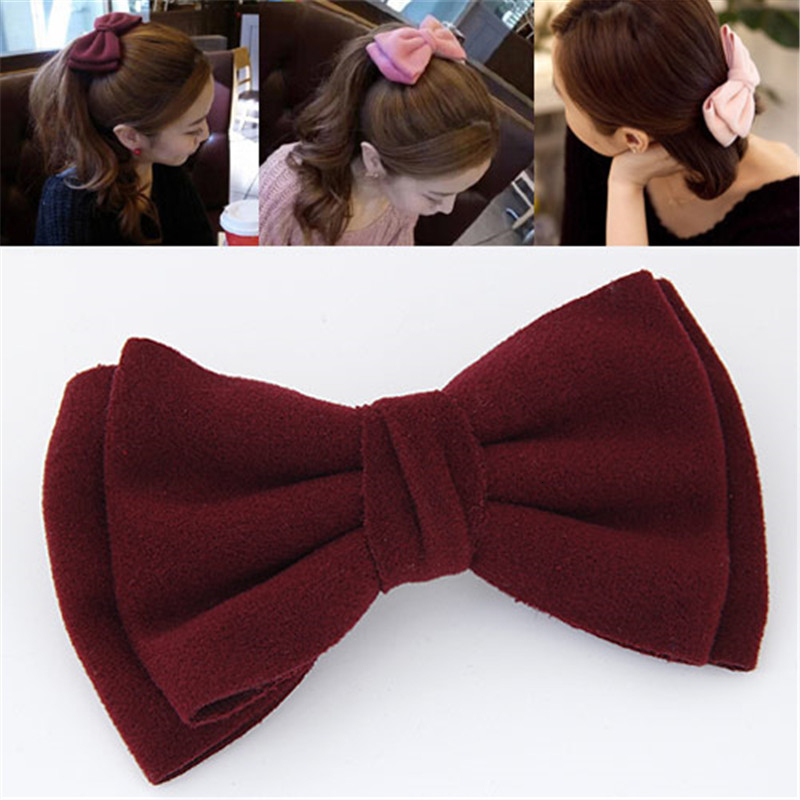 Korean Solid Color Bow Hair Cl – обзор и цена Women'S Accessories Flannels