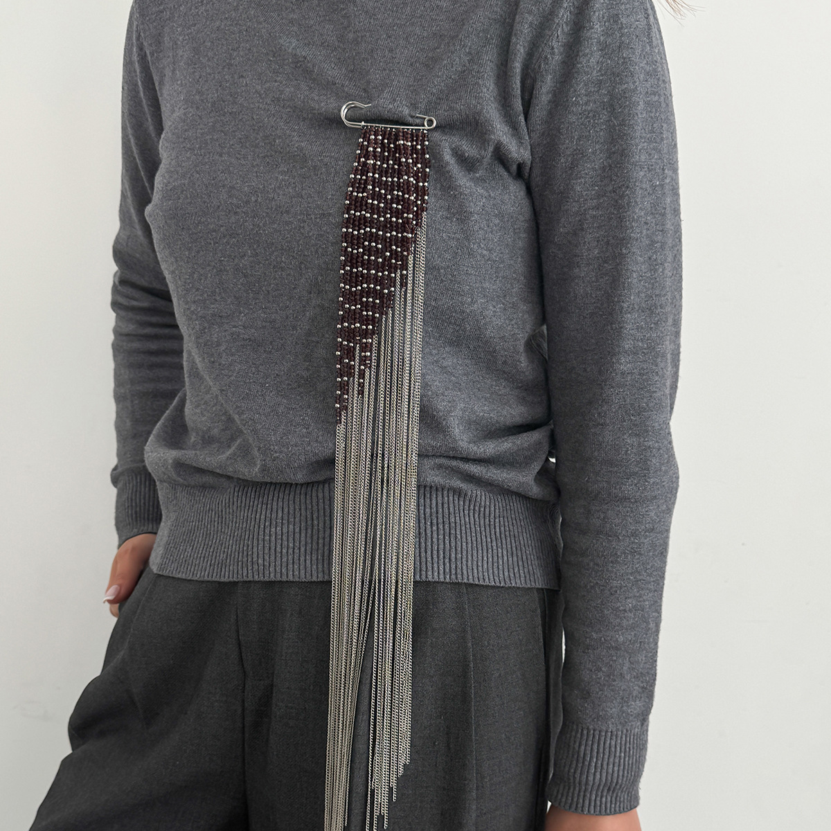 Silver Color Tassel Chain Broo – обзор и цена Women Accessories Chain