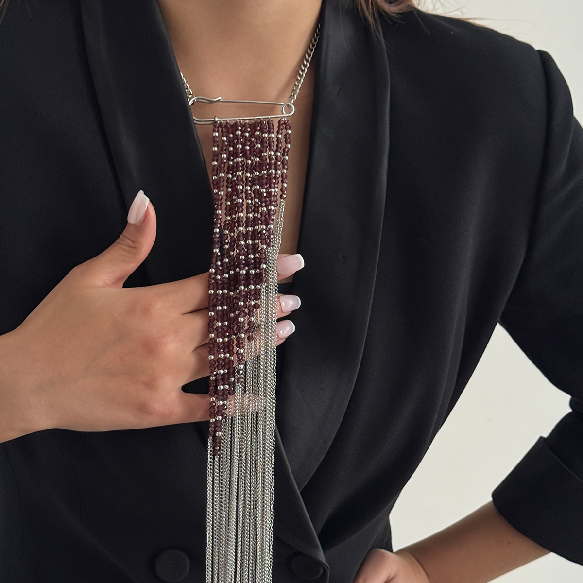 Silver Color Tassel Chain Broo – обзор и цена Women Accessories Chain
