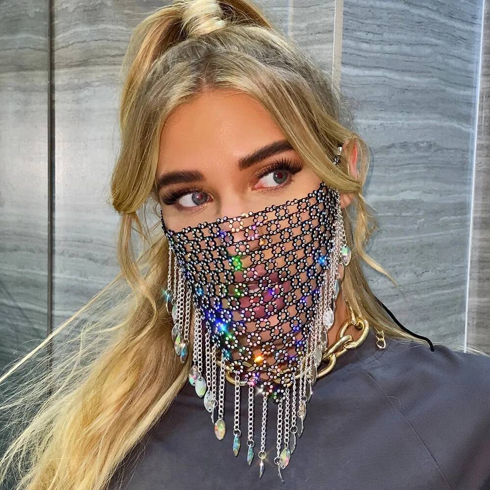 Women New Tassel Veil Masks He – обзор и цена Women Accessories Chain