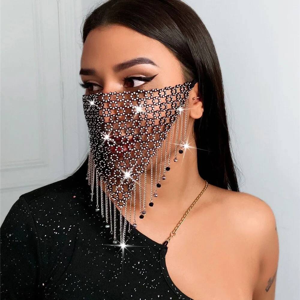 Women New Tassel Veil Masks He – обзор и цена Women Accessories Chain
