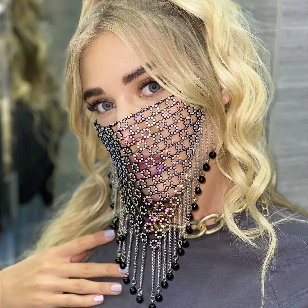 Women New Tassel Veil Masks He – обзор и цена Women Accessories Chain