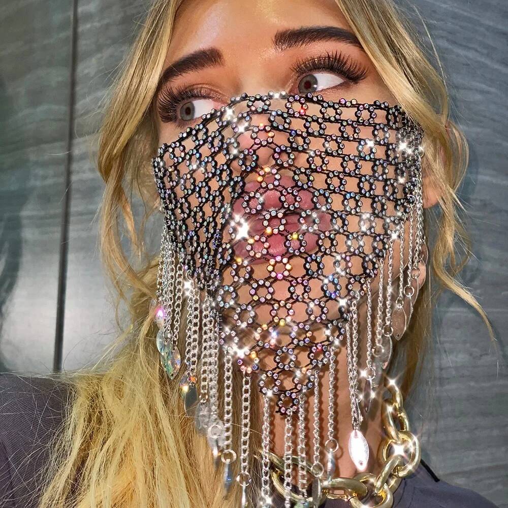 Women New Tassel Veil Masks He – обзор и цена Women Accessories Chain