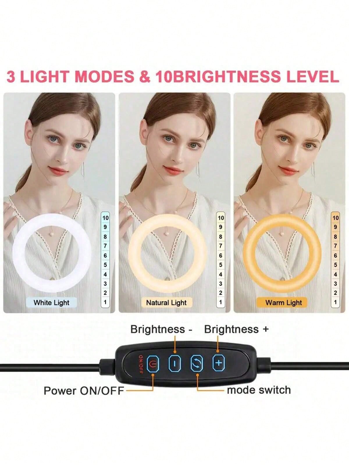 10 Inch LED Selfie Ring Light  – обзор и цена Ring Set Adjustable